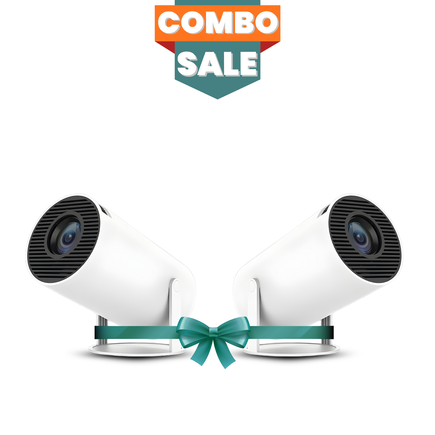 HY300 Portable Projector – Auto Keystone, 180° Flip, Dual-Band WiFi (2.4/5G), BT 5.0 | HD Mini Home Theater with Round Design