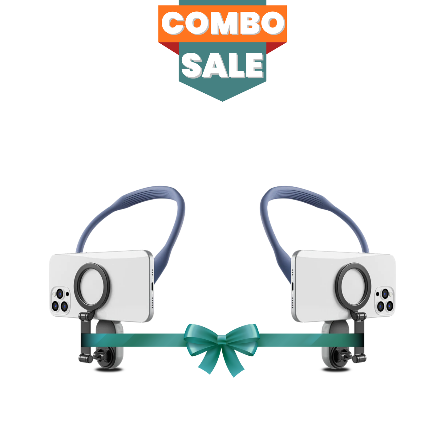 TELESIN Magnetic Neck Phone Holder – Hands-Free Flexible Mount for Vlogging, Live Streaming & Travel