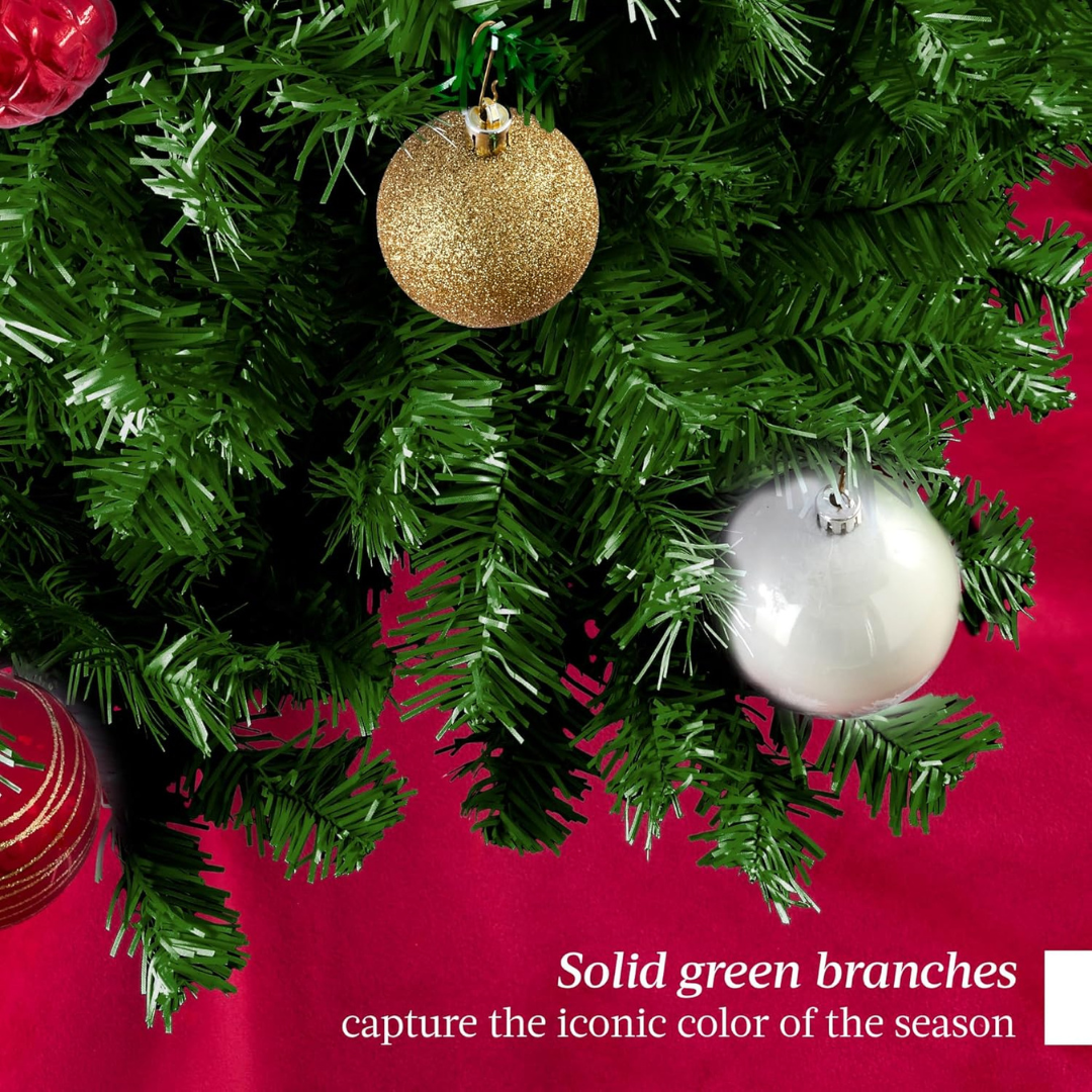 Premium 6ft Unlit Artificial Christmas Tree: Realistic Design & Effortless Setup