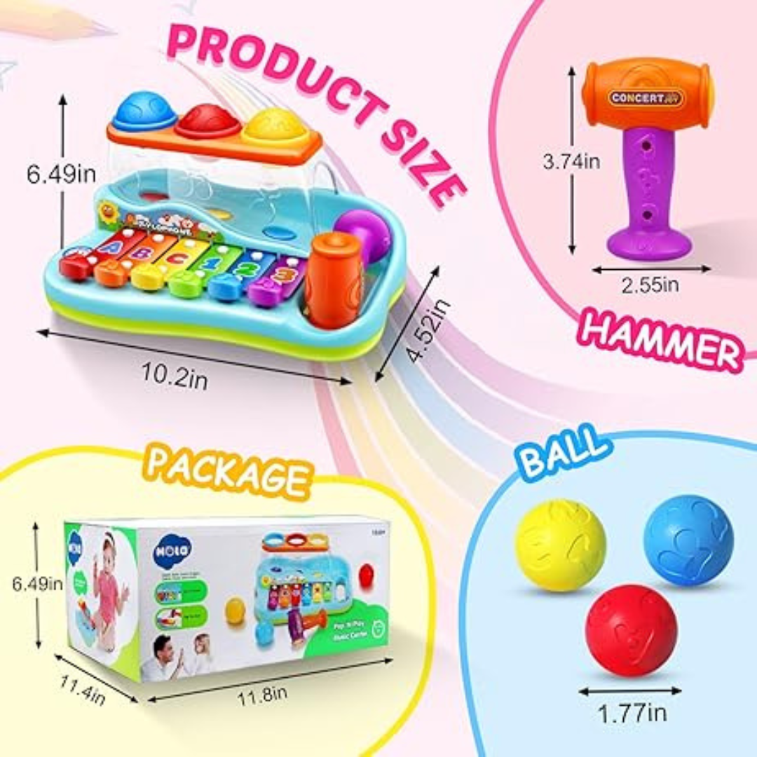 3-in-1 Musical Xylophone and Pound-a-Ball Early Learning Center...2..