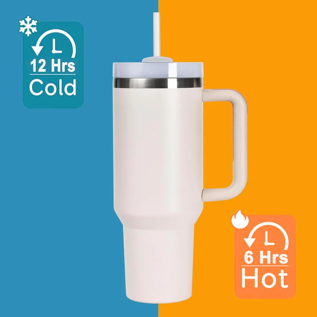 40oz Insulated Tumbler with Handle & Straw 5