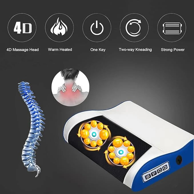 4D Shiatsu Neck & Shoulder Massager with Heat – Deep Tissue Relief