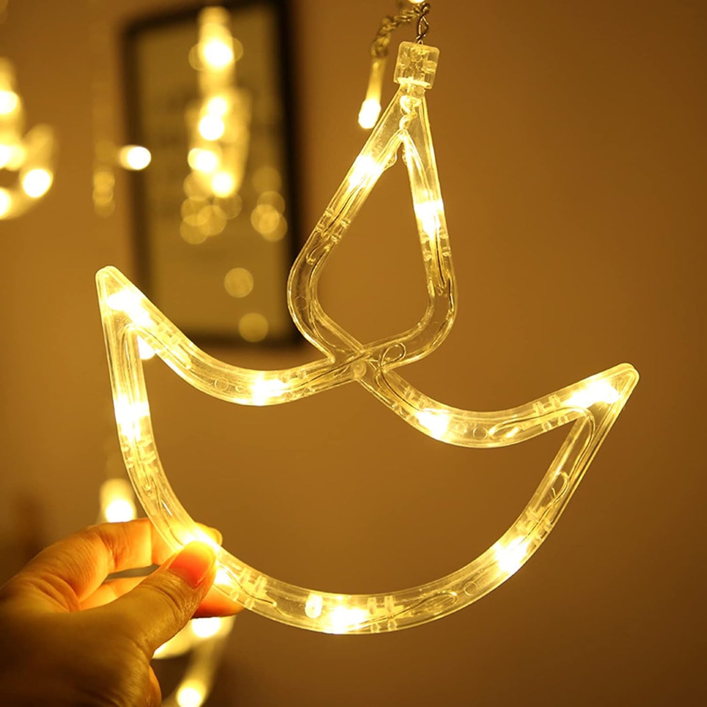 Diwali Diya Curtain String Lights | Festive LED Lights for Diwali, Eid, Weddings & Home Décor | Battery Powered & Waterproof