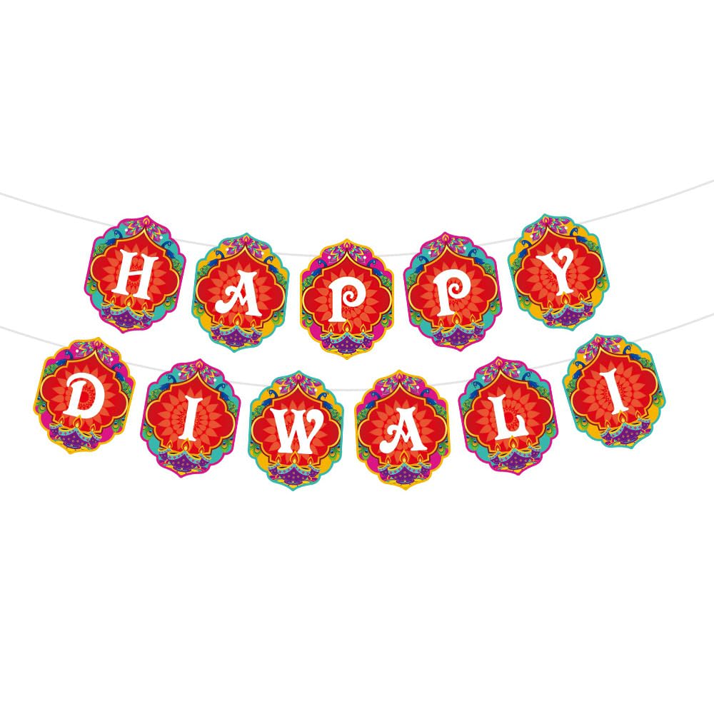 Diwali Decorative Garland Banner – Indian Wedding & Festival Theme Backdrop for Parties, Homes & Photoshoots