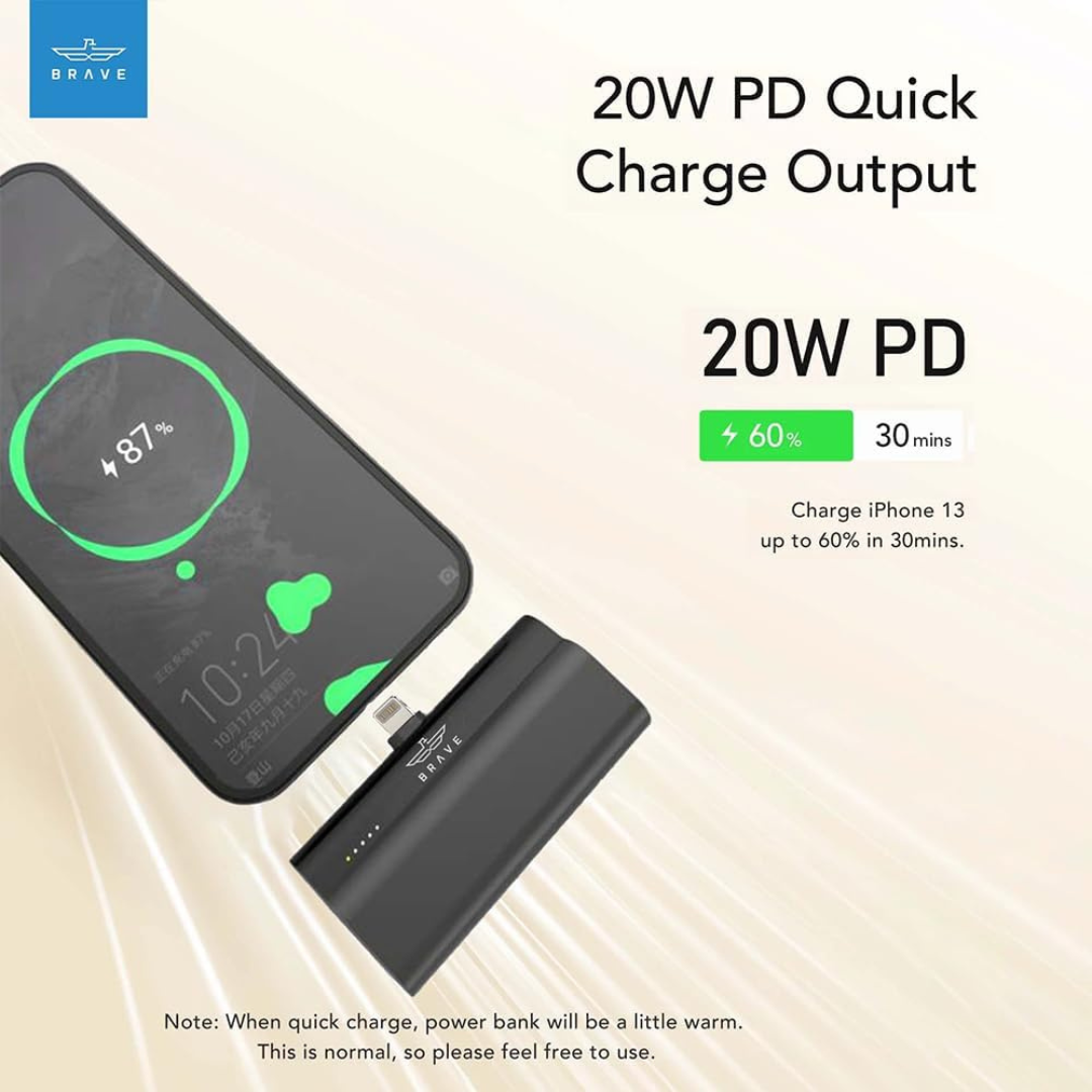 BRAVE BP-14 Mini Power Bank 5000mAh 20W Pocket Portable Charger......