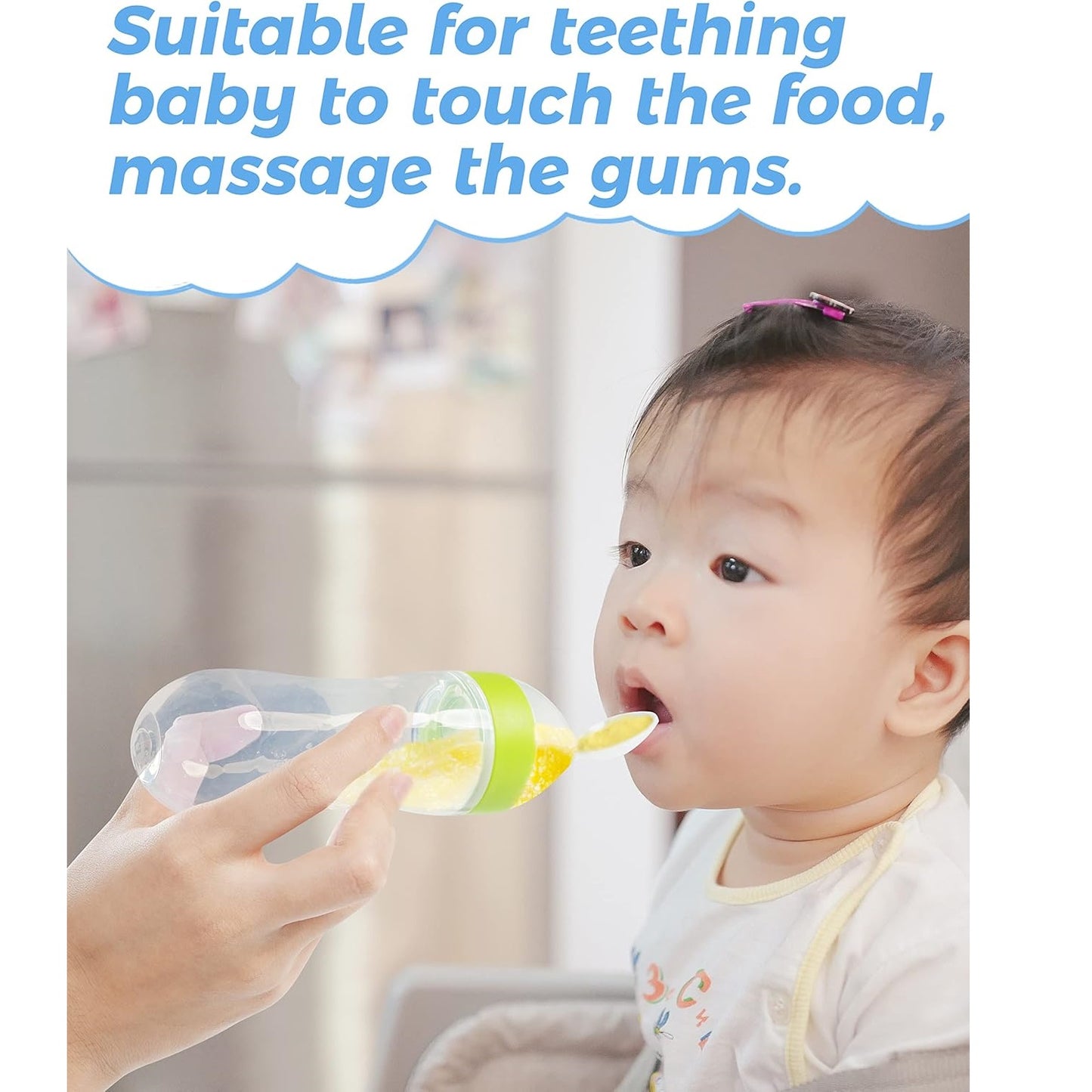 Baby Food Feeder: 3-Pack Squeeze Feeding Spoons