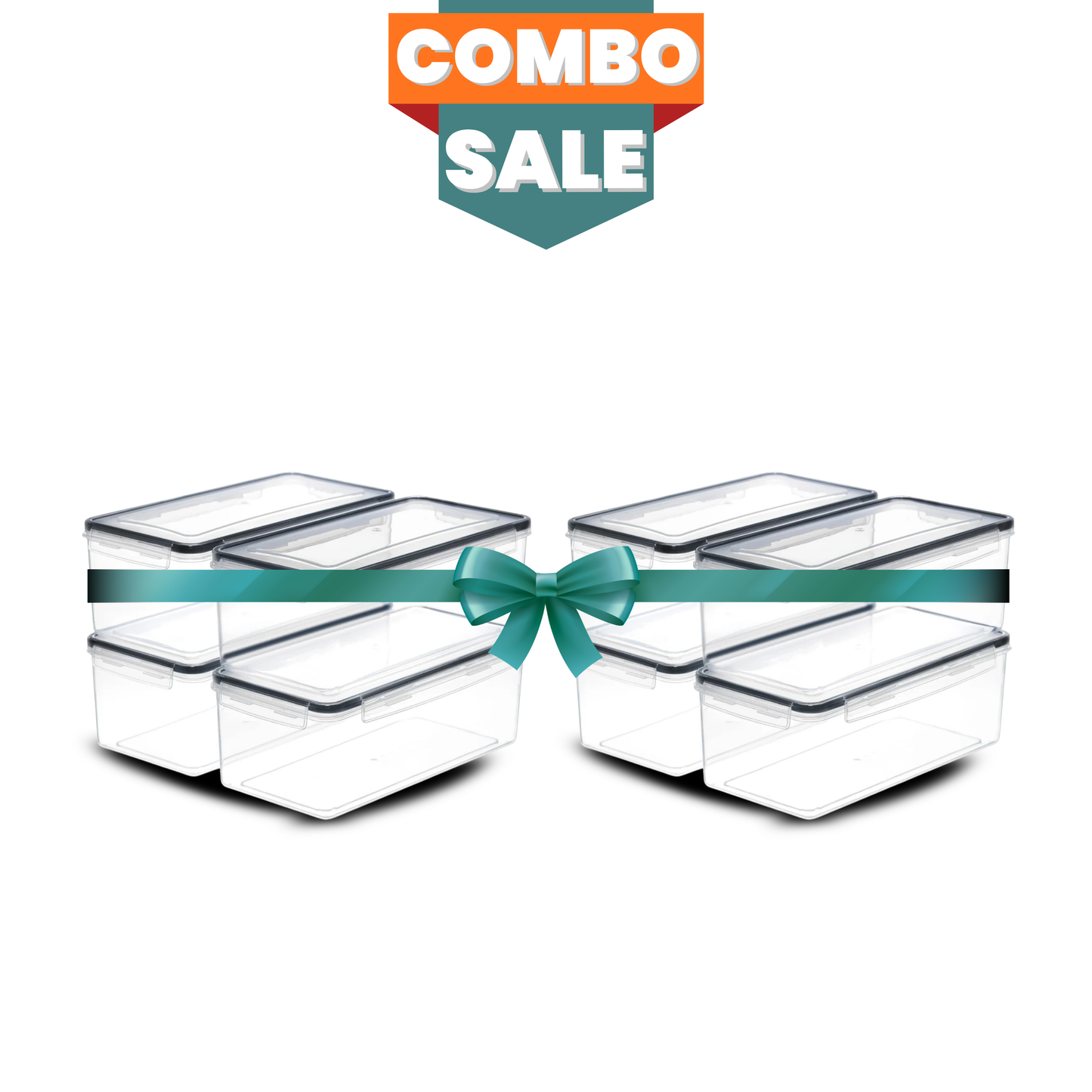 4PCS 3.2L Airtight Food Storage Containers | Kitchen Pantry Organizer