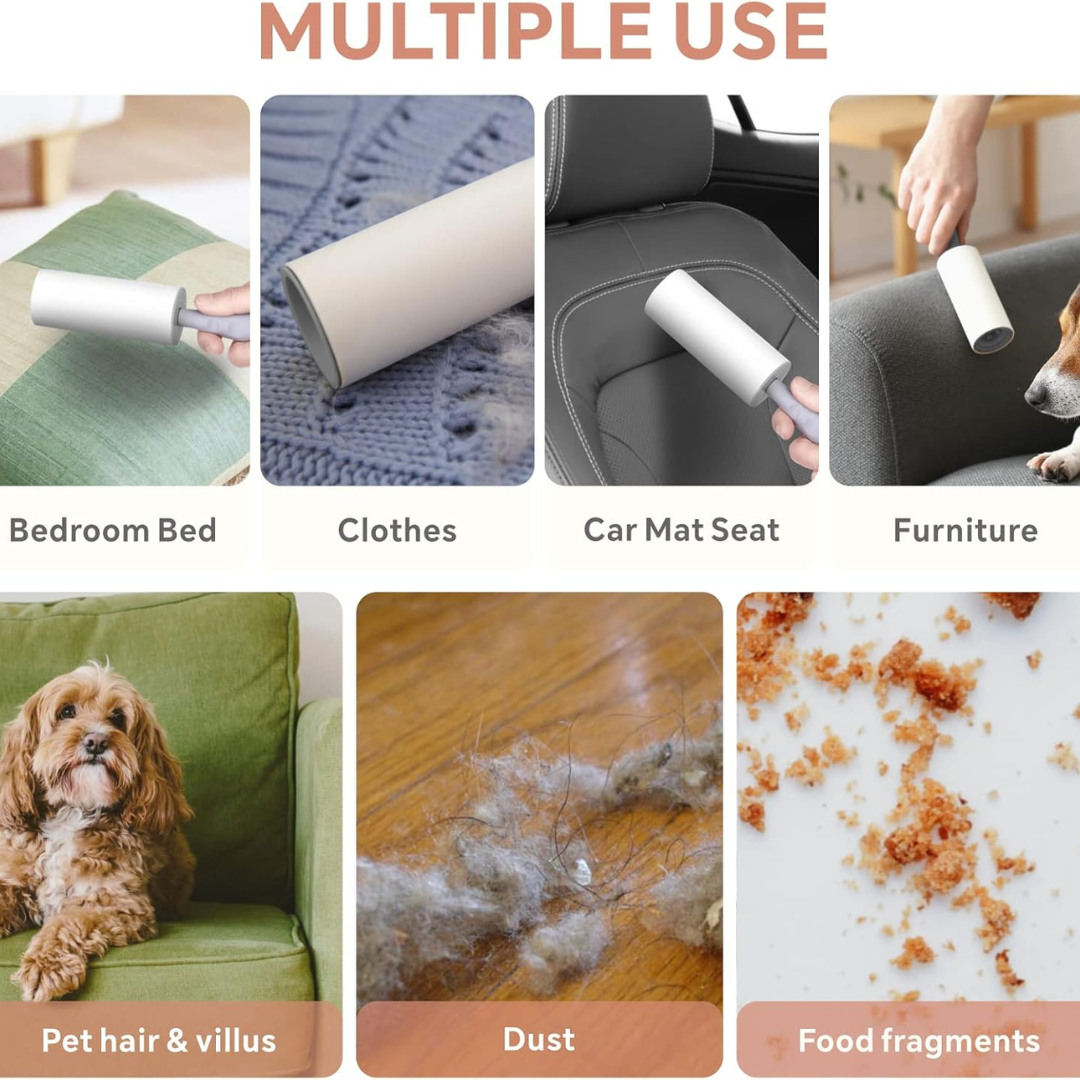 Extra Sticky Lint Roller Kit 360 Sheets with 2 Upgraded Ergonomic Handles......