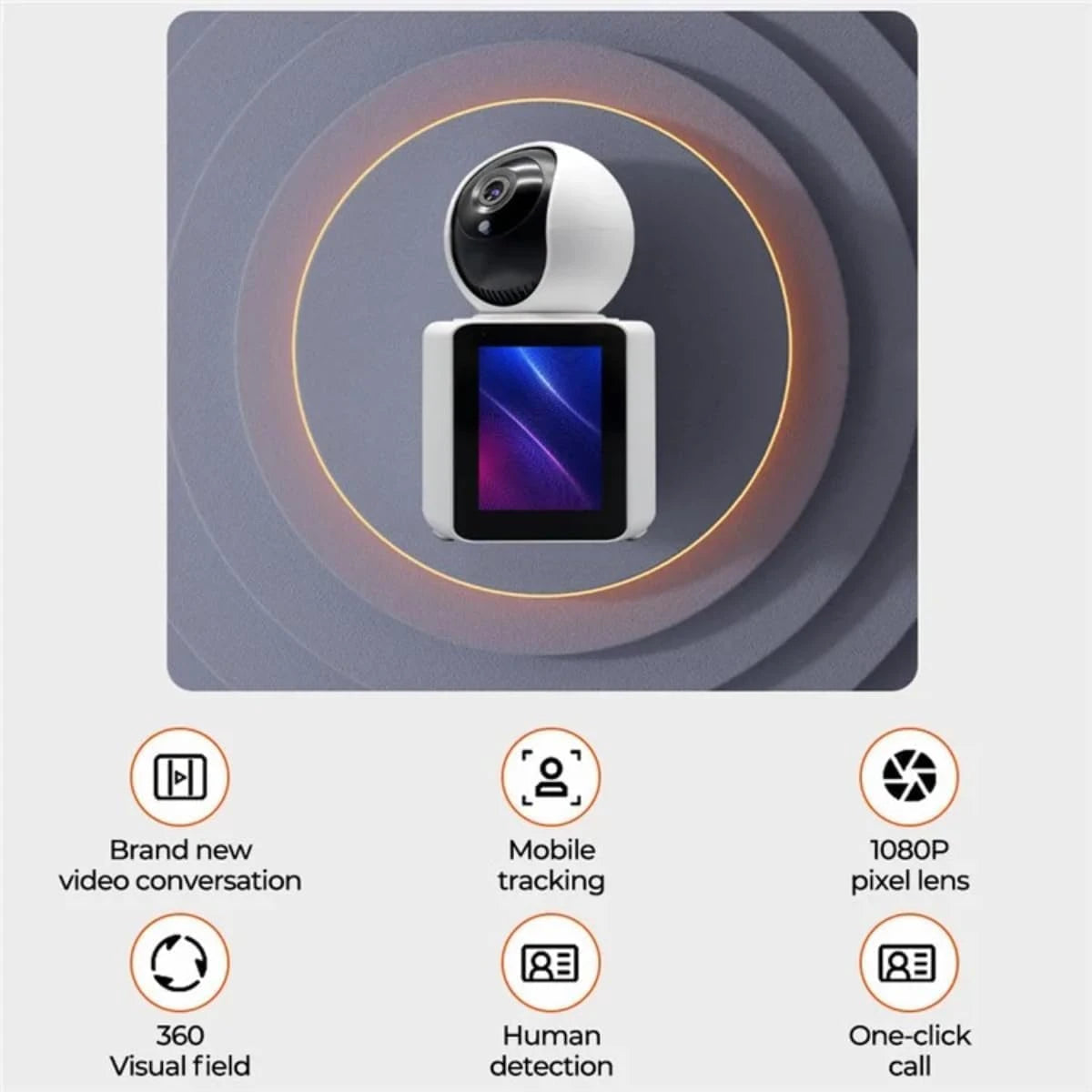 Full HD Smart WiFi Camera with Night Vision & AI Auto Tracking