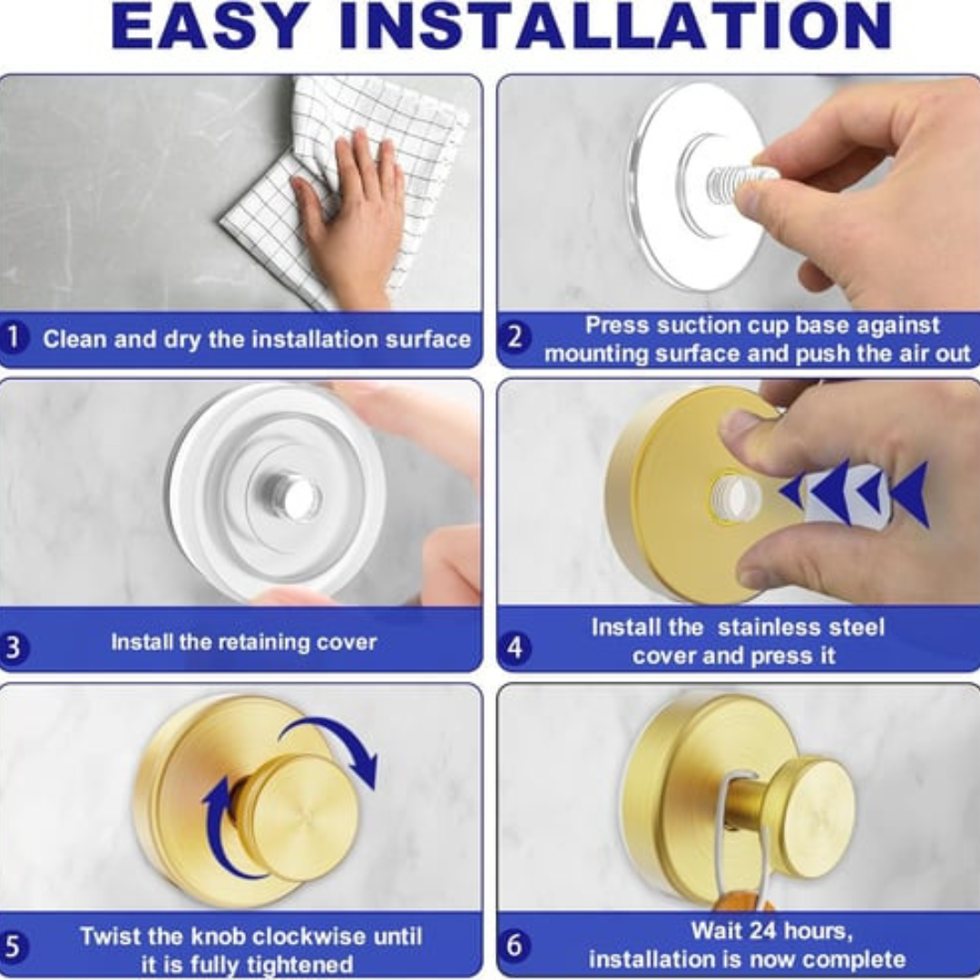 Heavy Duty Removable Vacuum Suction Shower Hooks 2-Pack.....