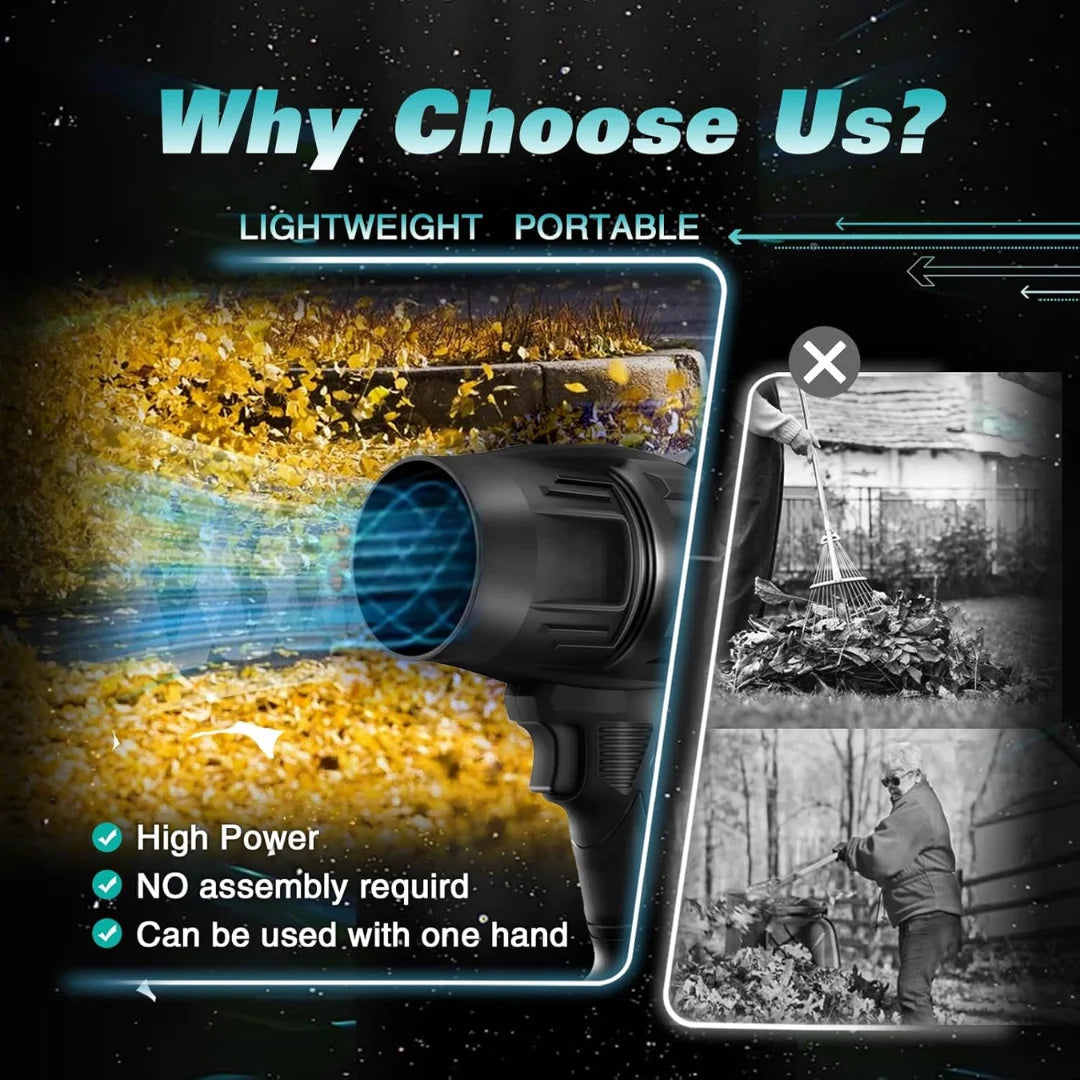 High-Performance Cordless Jet Fan Air Blower with 450,000 RPM Motor and Dual Battery Kit......