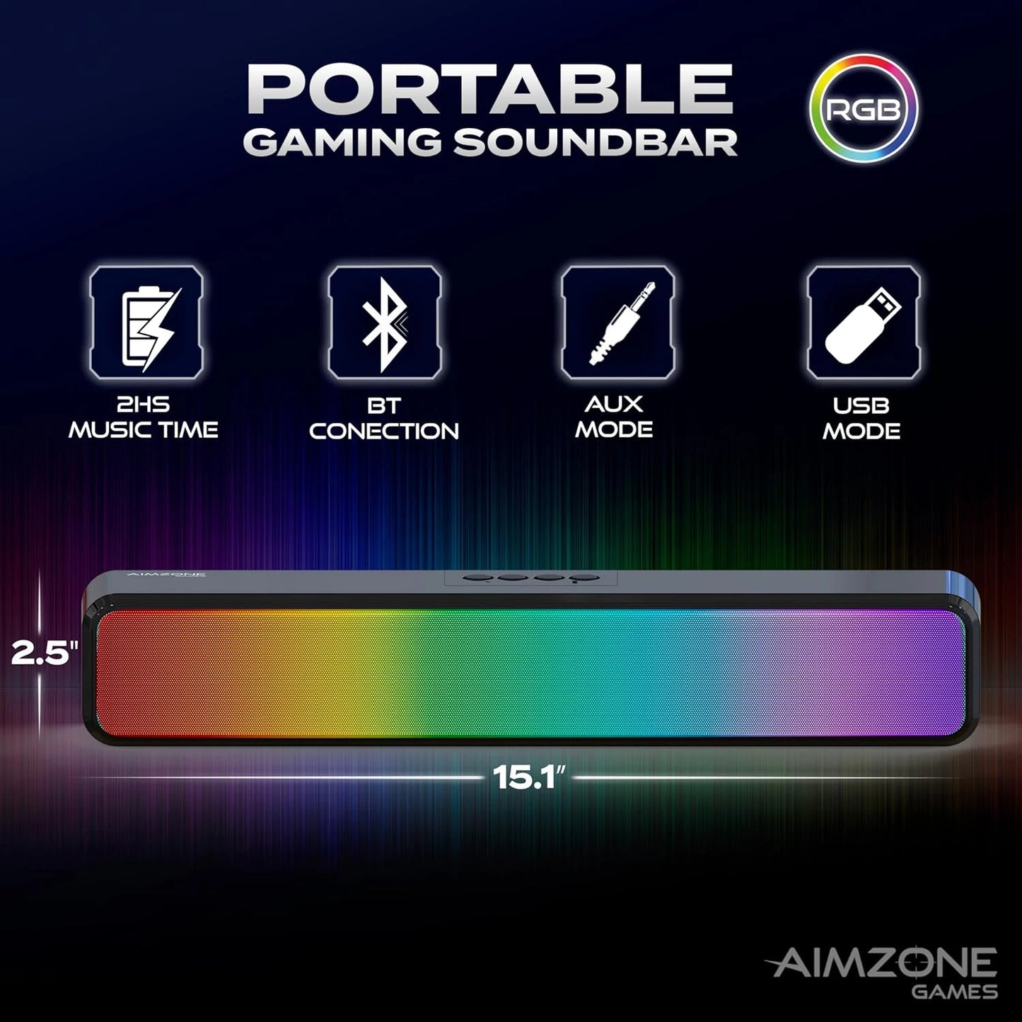 JEGANG B-713 Bluetooth 5.0 Speaker ā Portable LED Wireless Audio