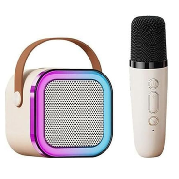 Karaoke K12 Portable Bluetooth Speaker with Dual Wireless Microphones