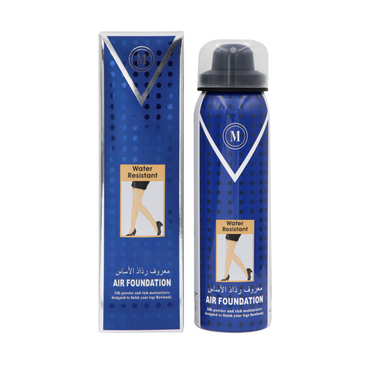 Blue air freshener bottle and packaging with 'Water Resistant' label on a white background