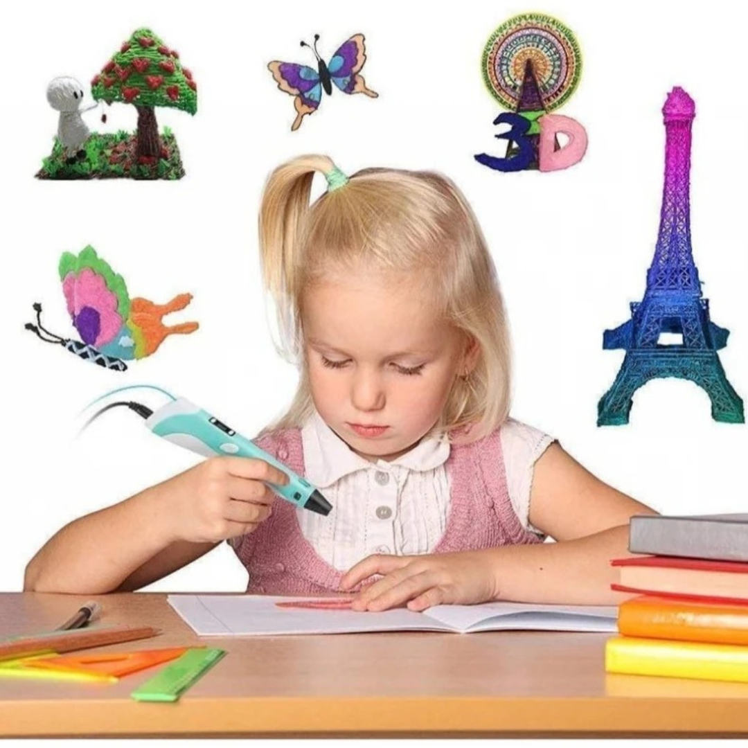 MYNT3D Super 3D Pen with 10-Color ABS Filament Refills | Create 3D Art & Draw in Air for Beginners and Hobbyists..