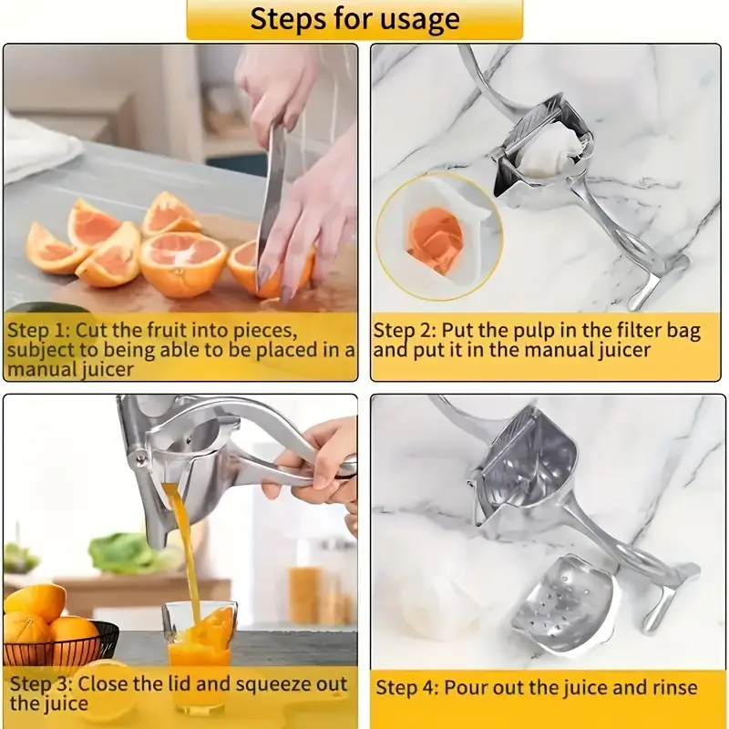 Manual Fruit Press Juicer - Hand Juicer Citrus Squeezer4