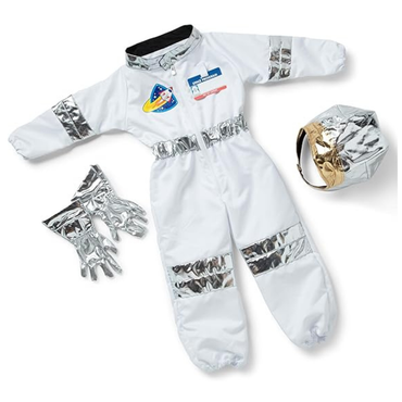 Melissa & Doug Astronaut Role Play Costume Set Five Piece Space Suit with Helmet and Accessories