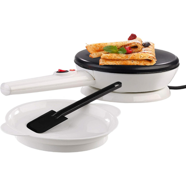 Non-Stick Electric Crepe Maker and Professional Griddle with Adjustable Temperature Control.