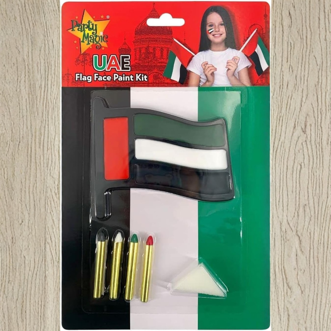 Party Magic UAE Flag Face Paint Kit Red/Green/White/Black