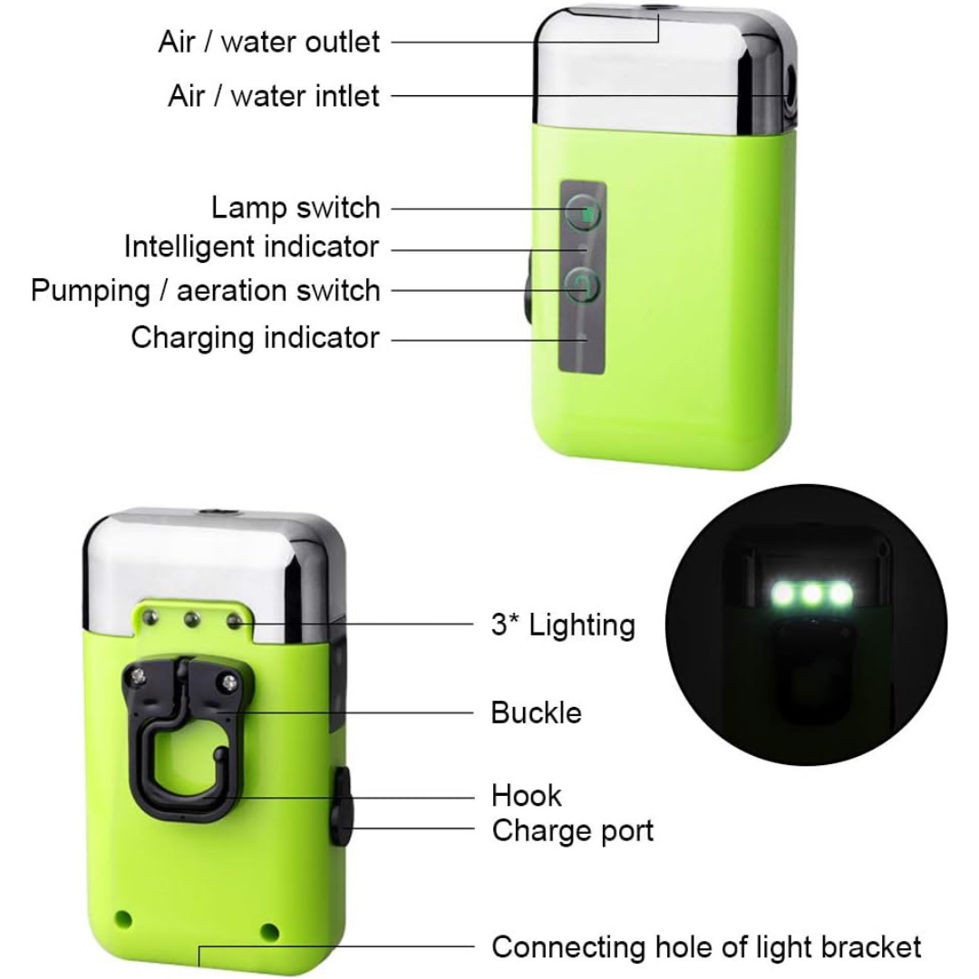 Pro-Flow 3L Rechargeable Portable Aquarium Air Pump and Aerator.1....