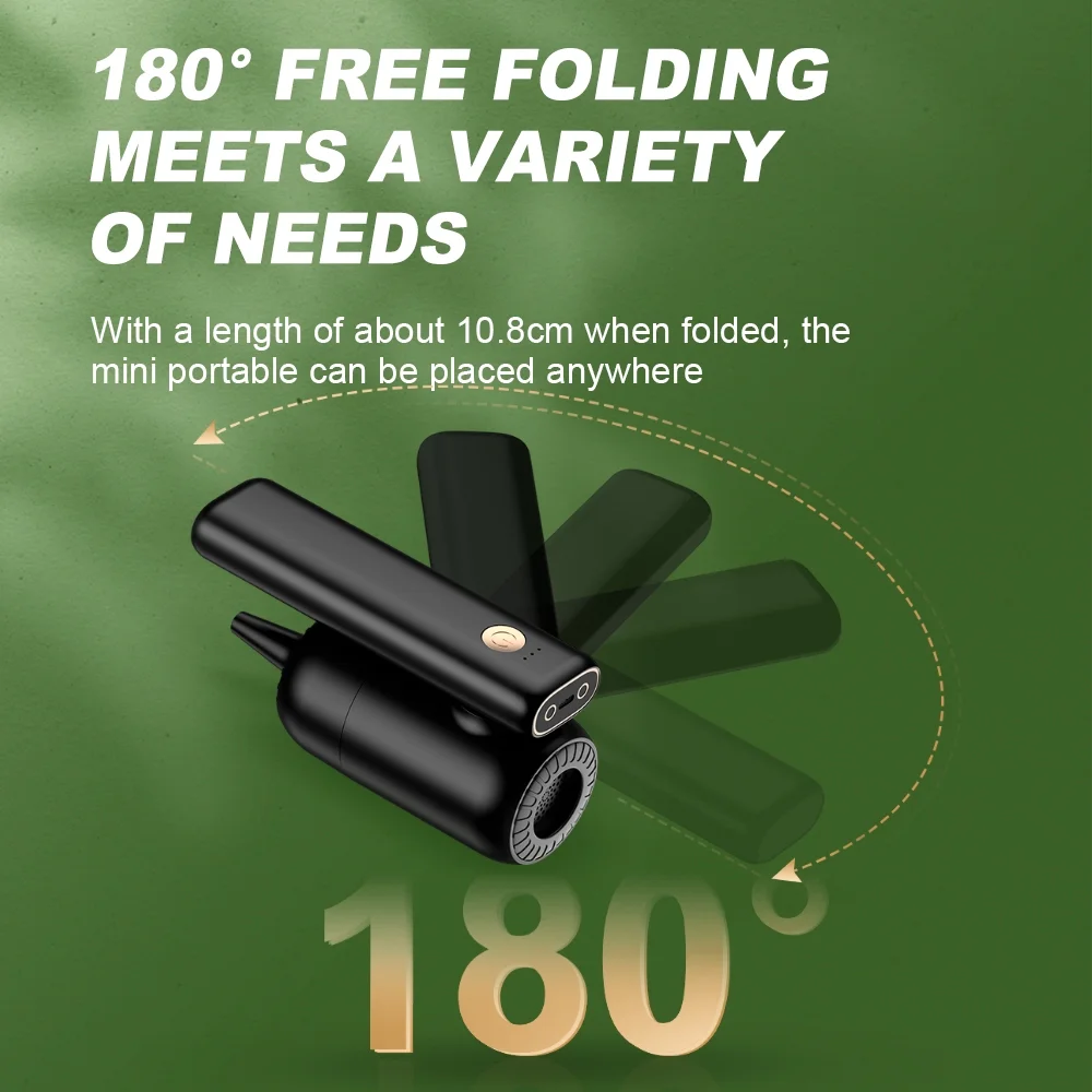 Rechargeable Car Vacuum – Foldable Design with LED for Interior Cleaning9