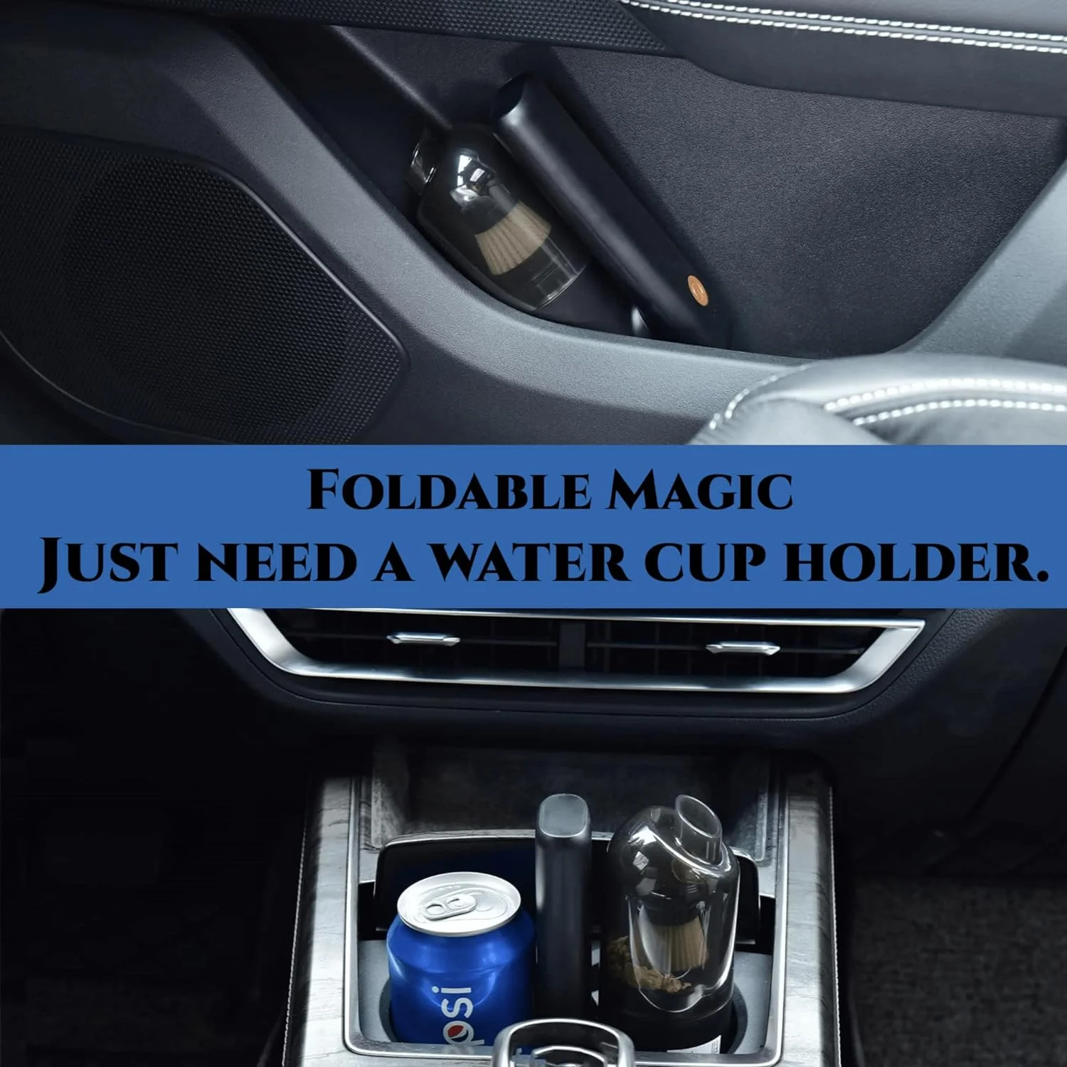 Rechargeable Car Vacuum – Foldable Design with LED for Interior Cleaning8