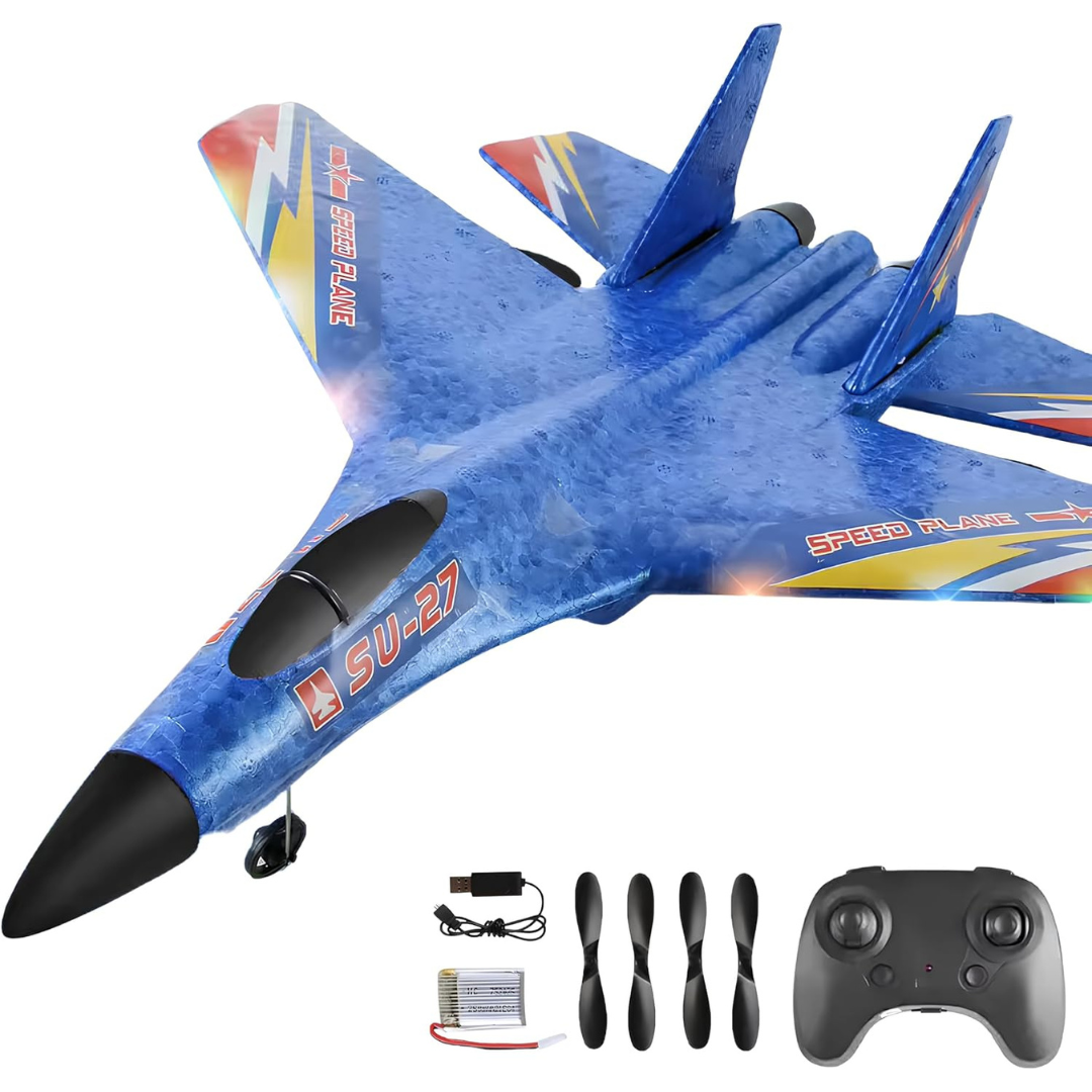 SU-27 Foam Fighter RC Airplane | 2.4GHz Remote Control Jet Model | Crash-Resistant, Lightweight & Long Battery Life | Ages 8+
