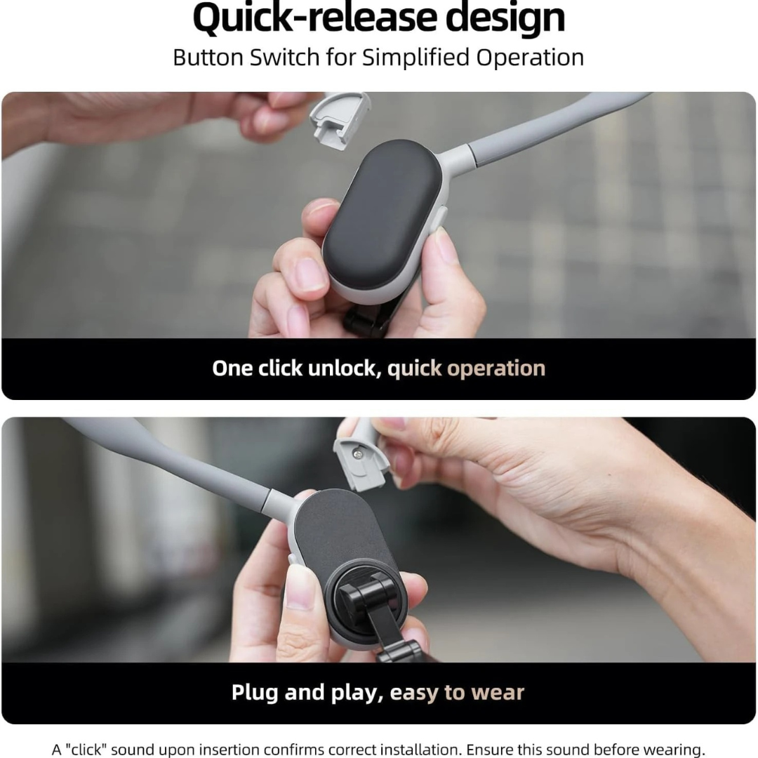 TELESIN Magnetic Neck Phone Holder – Hands-Free Flexible Mount for Vlogging, Live Streaming & Travel.