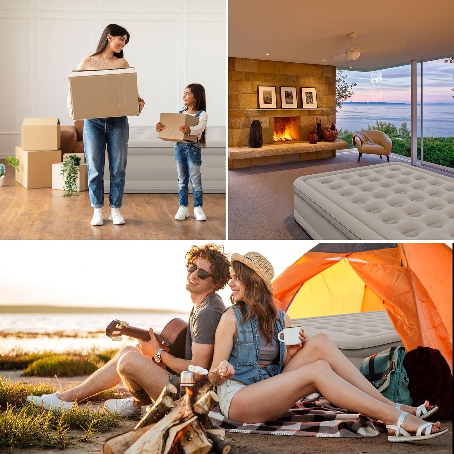 Twin Air Mattress with Built in Pump Inflatable Mattress