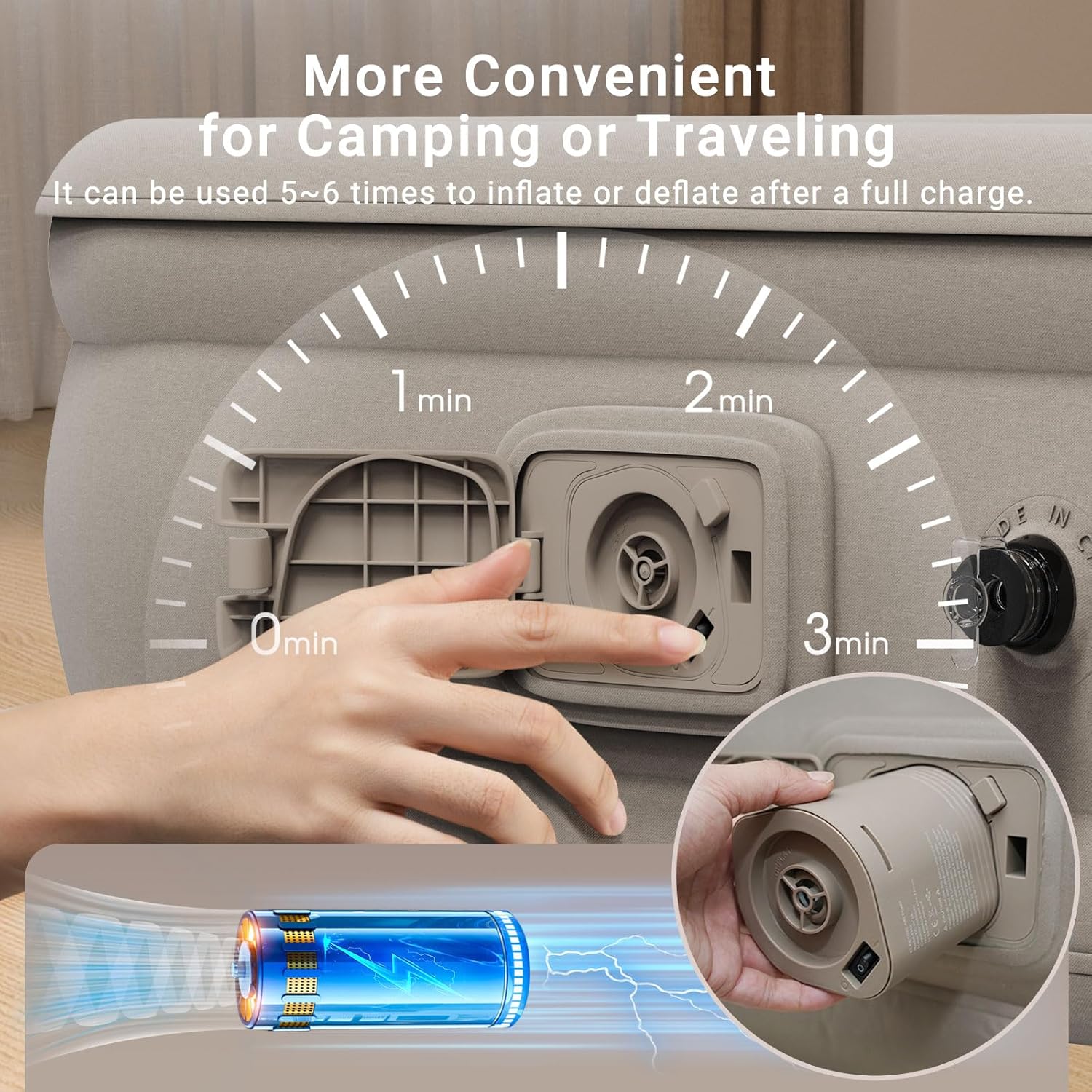 Twin Air Mattress with Built in Pump Inflatable Mattress