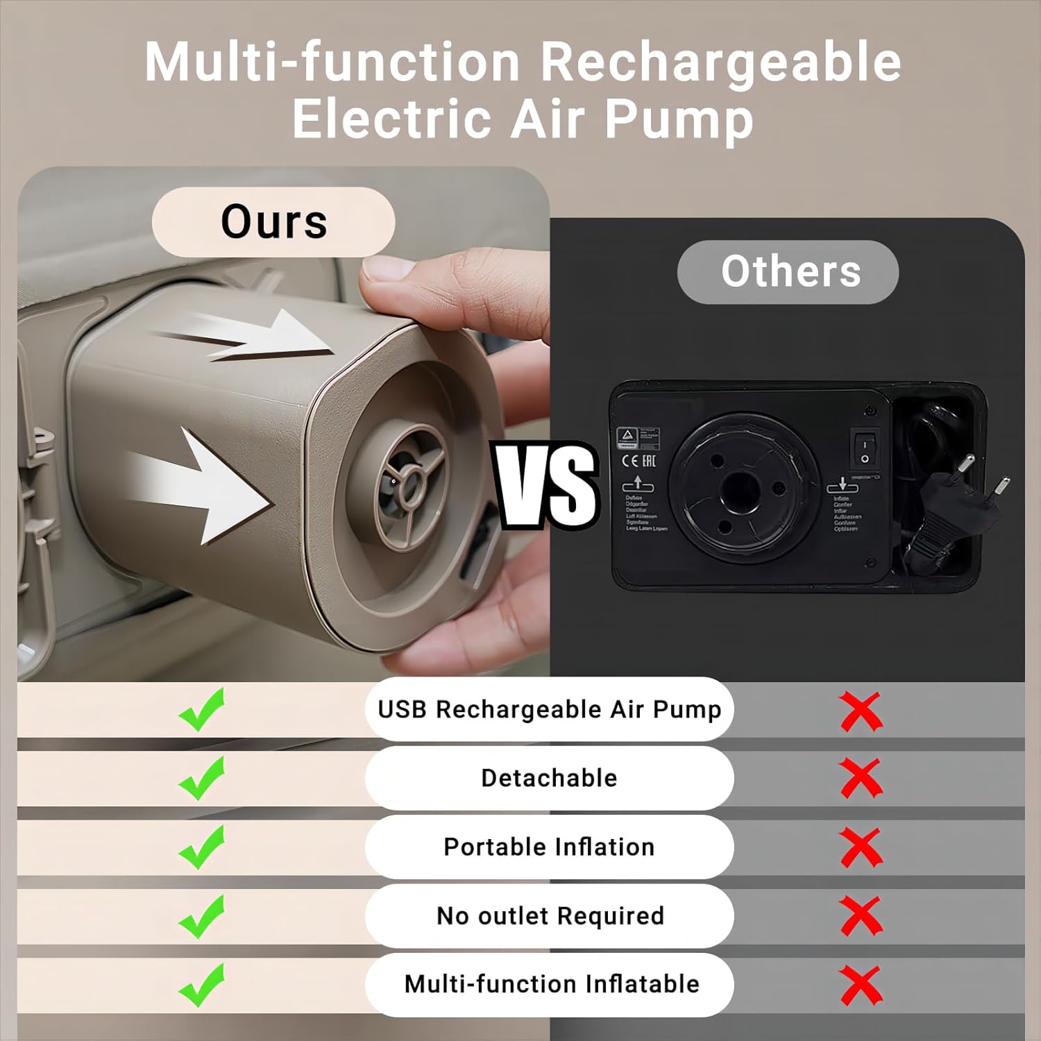 Twin Air Mattress with Built in Pump Inflatable Mattress