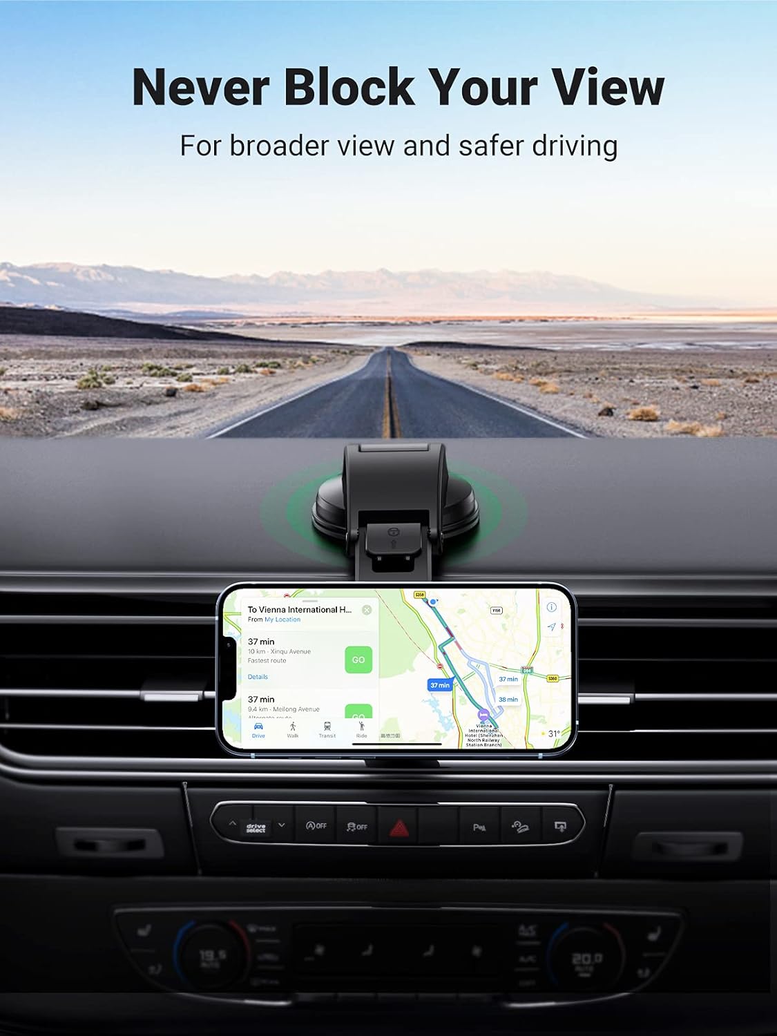 Ultimate Suction Phone Holder – Strong MagSafe Magnetic Mount with 360° Rotation