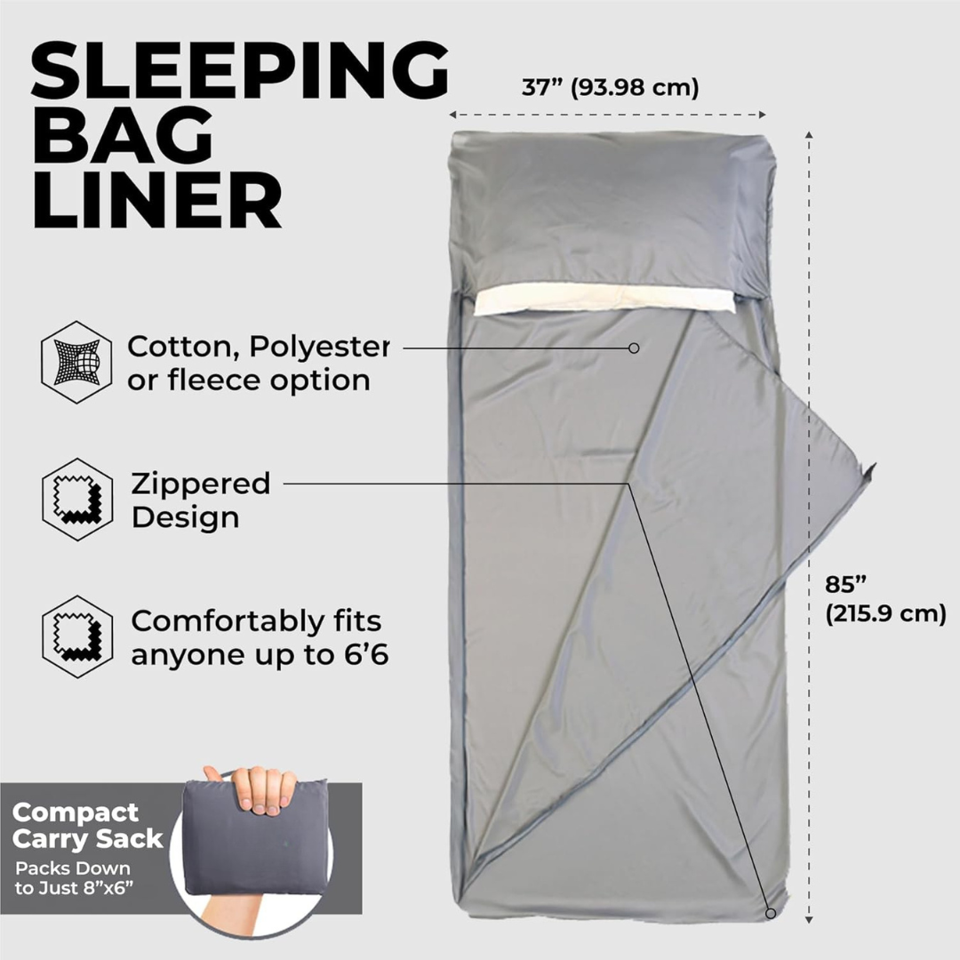 Ultimate Travel Comfort: Ultra-Lightweight Double Sleeping Bag Liner