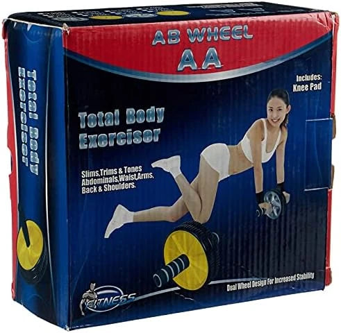 Wheel Roller Total Body Exerciser β Dual Wheel Ab & Core Trainer with Knee Pad