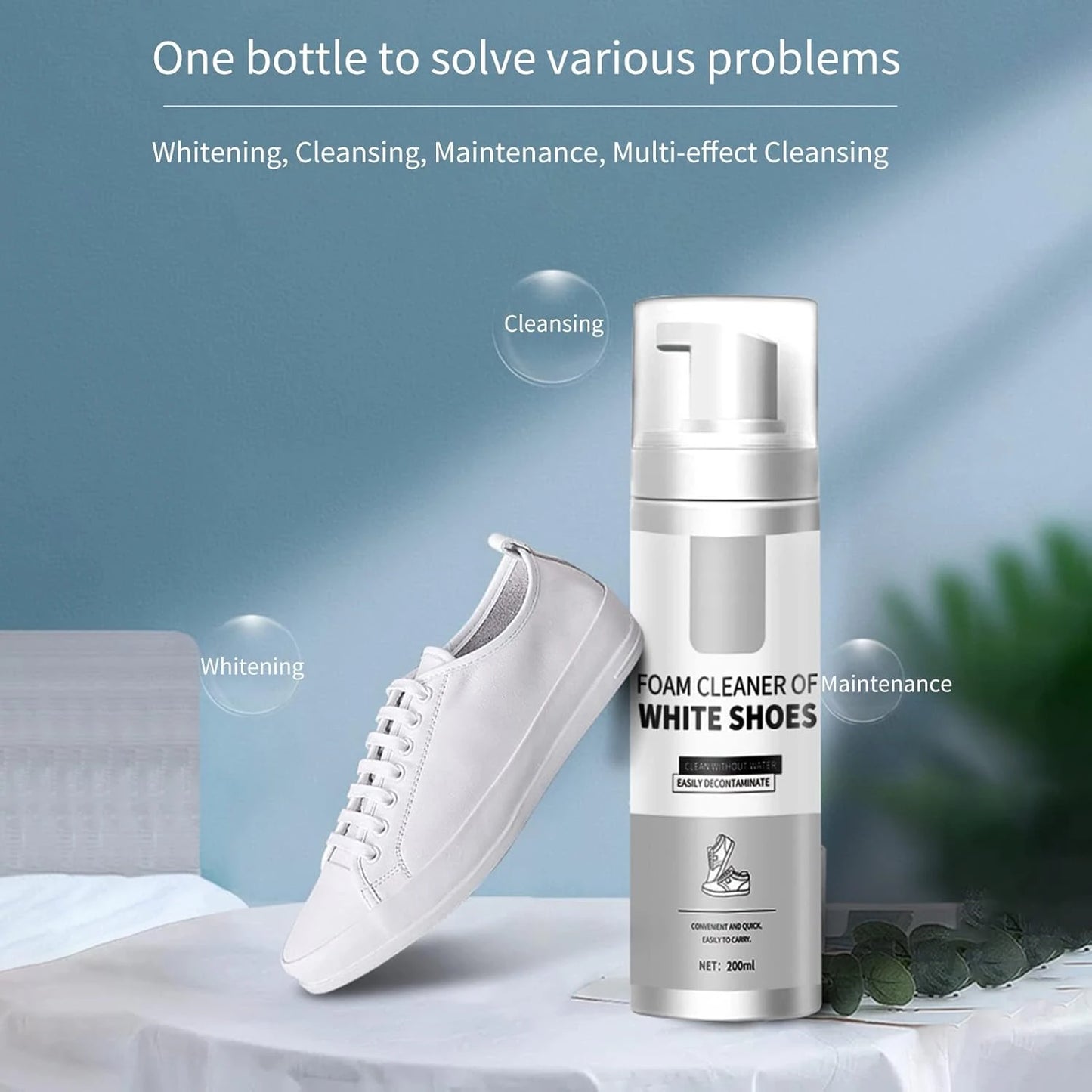 White Shoe Foam Cleaner 200ml – Instant No-Water Sneaker Cleaner