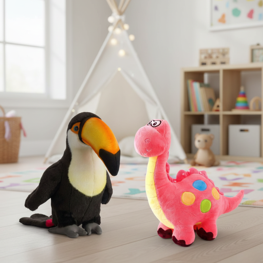 Ultra-Soft Hypoallergenic Plush Toys Combo – Washable, Safe Cuddles for Every Home