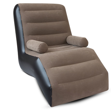 140cm S-Shaped Inflatable Sofa Chair Bed – Ergonomic Single Person Foldable Lazy Sofa, Portable Home Furniture for Living Room & Bedroom