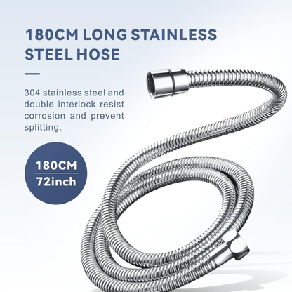 180cm Professional Grade Anti-Twist 304 Stainless Steel Shower Hose...
