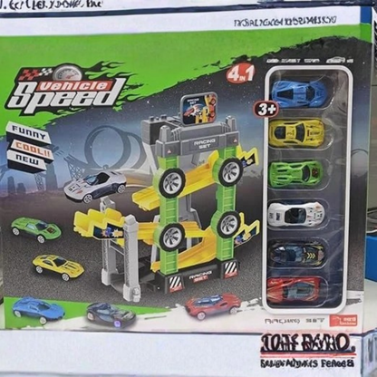 Venicte AUUN4 High-Speed Racing Set | 4.1 Die-Cast Car Pack | Realistic Mini Racing Cars | Ages 3+
