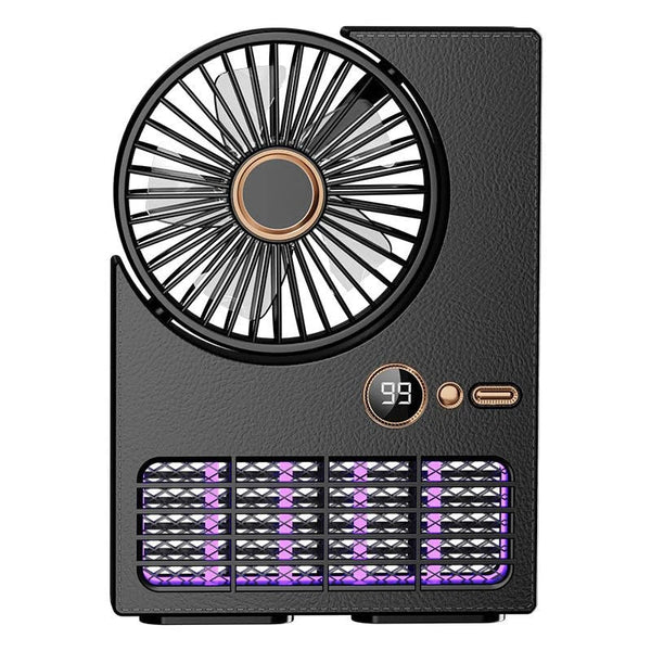 2-in-1 Mosquito Zapper Fan – UV Lamp, 5-Speed, Rechargeable