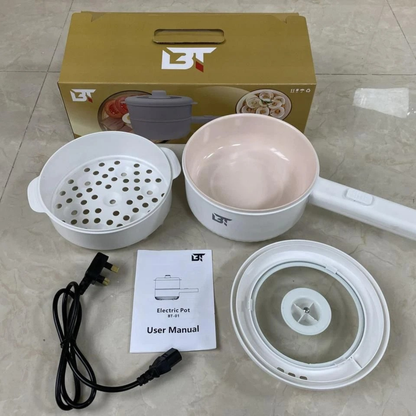 2.0L Electric Hot Pot & Non-Stick Multi-Cooker with Steamer – Home & Dorm Use