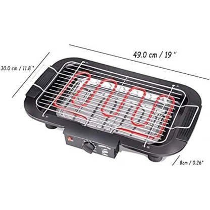 2000W Electric BBQ Grill – Portable Indoor/Outdoor Cooker with Adjustable Thermostat...