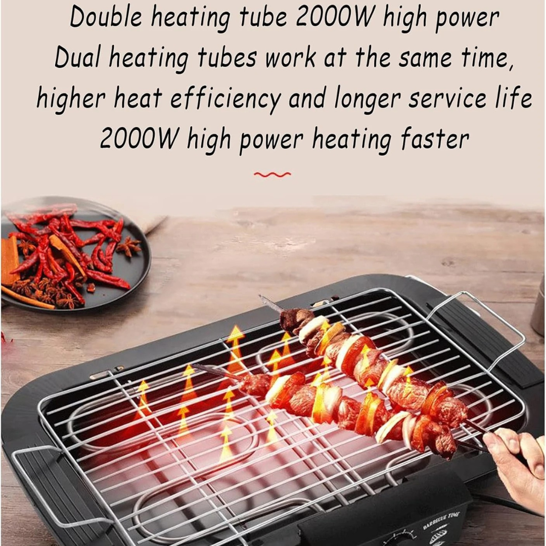 2000W Electric BBQ Grill – Portable Indoor/Outdoor Cooker with Adjustable Thermostat.