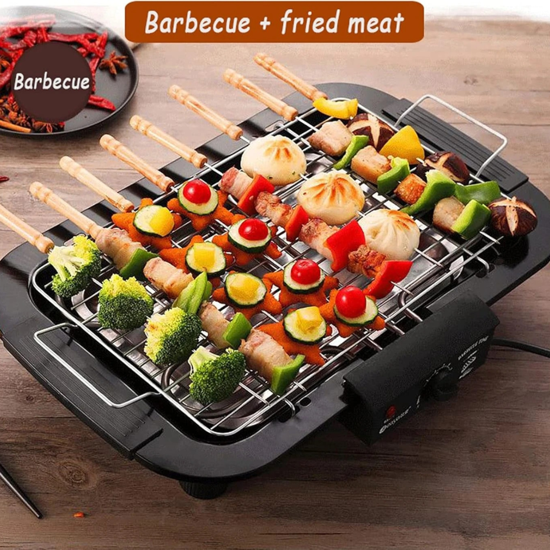 2000W Electric BBQ Grill – Portable Indoor/Outdoor Cooker with Adjustable Thermostat