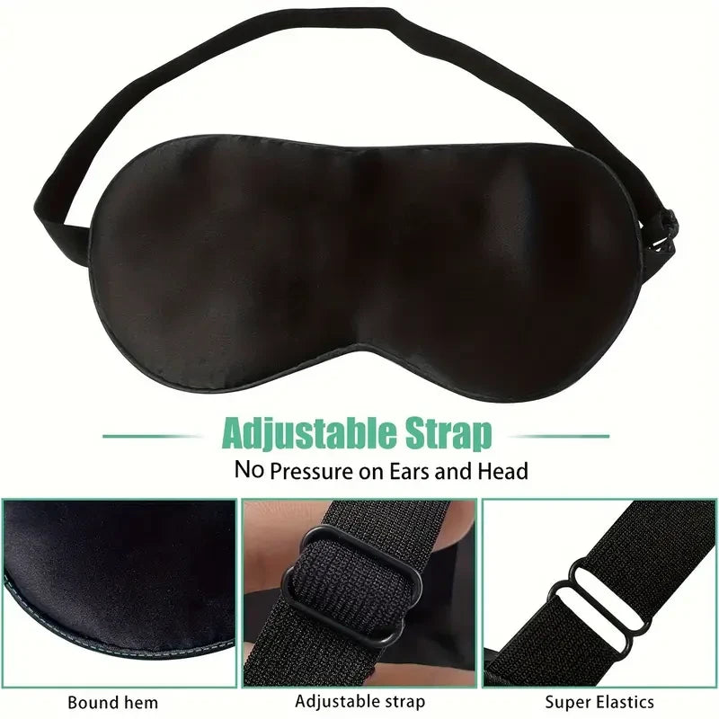 Sleep Eye Mask – Soft, Comfortable & Adjustable Light-Blocking Cover