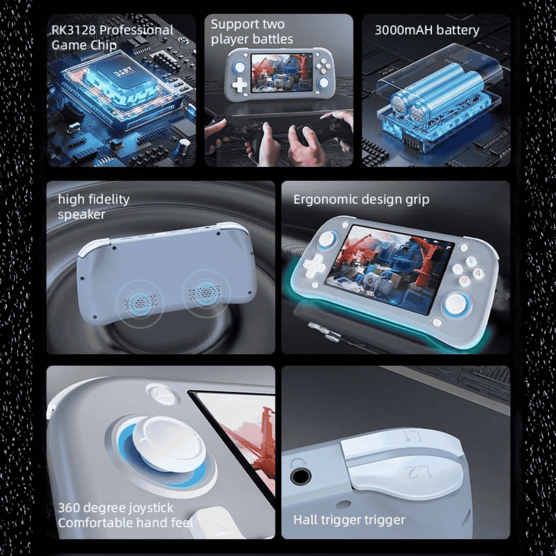 2025 XF43 Retro Handheld Game Console – 4.3 Inch Screen, HDMI Out 1.4 FHD, 18,000+ Classic Games, 128GB Game Player for Kids & Adults.