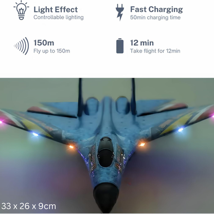 SU-27 Foam Fighter RC Airplane | 2.4GHz Remote Control Jet Model | Crash-Resistant, Lightweight & Long Battery Life | Ages 8+