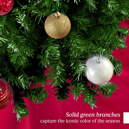 Premium 6ft Unlit Artificial Christmas Tree: Realistic Design & Effortless Setup