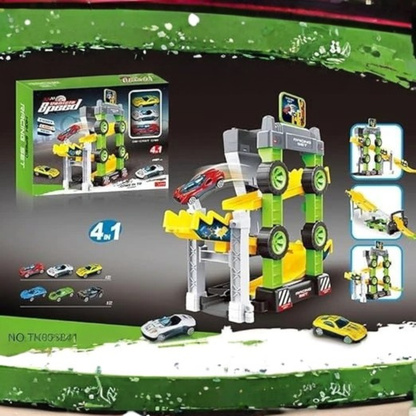 Venicte AUUN4 High-Speed Racing Set | 4.1 Die-Cast Car Pack | Realistic Mini Racing Cars | Ages 3+