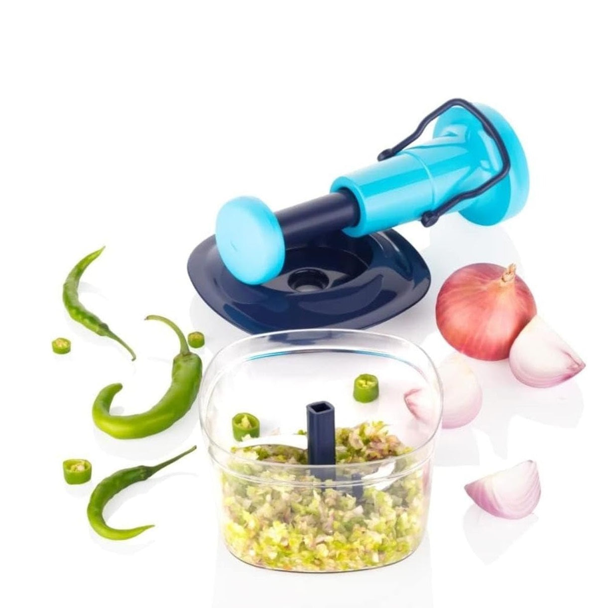 2 in 1 Twister Push Chopper & Blender for Kitchen, 1000ml7